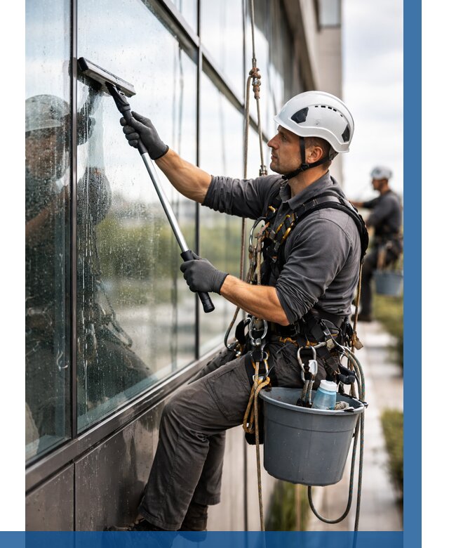 Мойка стеклянных фасадов в Гудермесе от 205 р. | ВЫСОТНИК-Гдр