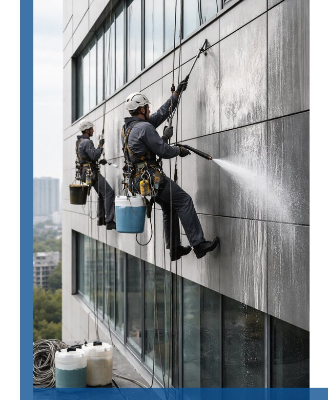 Профессиональная мойка вентилируемых фасадов в Гудермесе