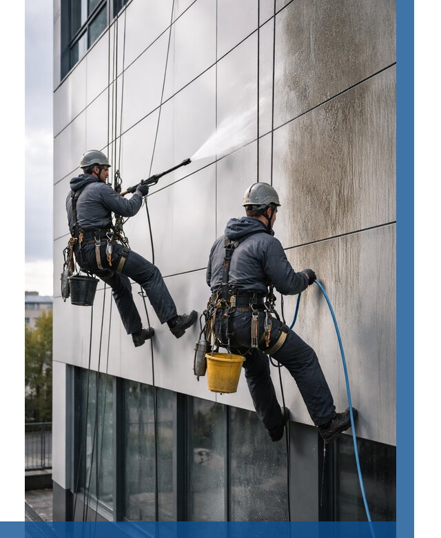 Мойка фасада из композита в Гудермесе по цене от 307 р. | ВЫСОТНИК-Гдр