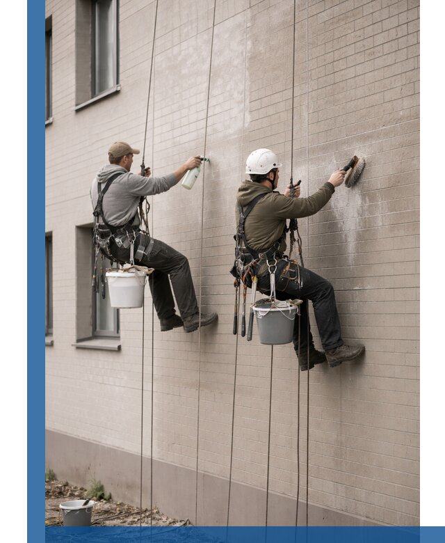 Удаление высолов с фасада зданий в Гудермесе без повреждений и следов