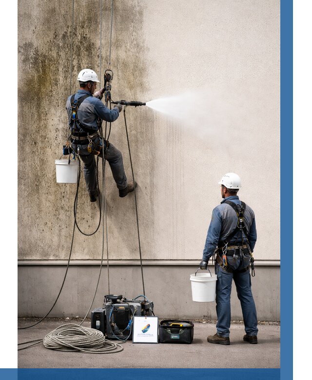 Очистка фасада от плесени в Гудермесе от 307 р. | ВЫСОТНИК-Гдр