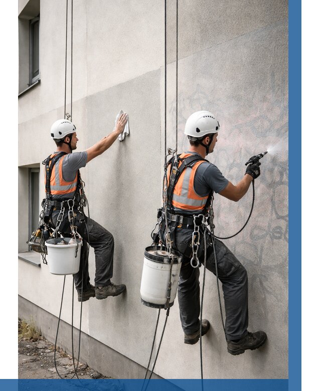 Антиграффити покрытие фасада в Гудермесе от 615 р. | ВЫСОТНИК-Гдр