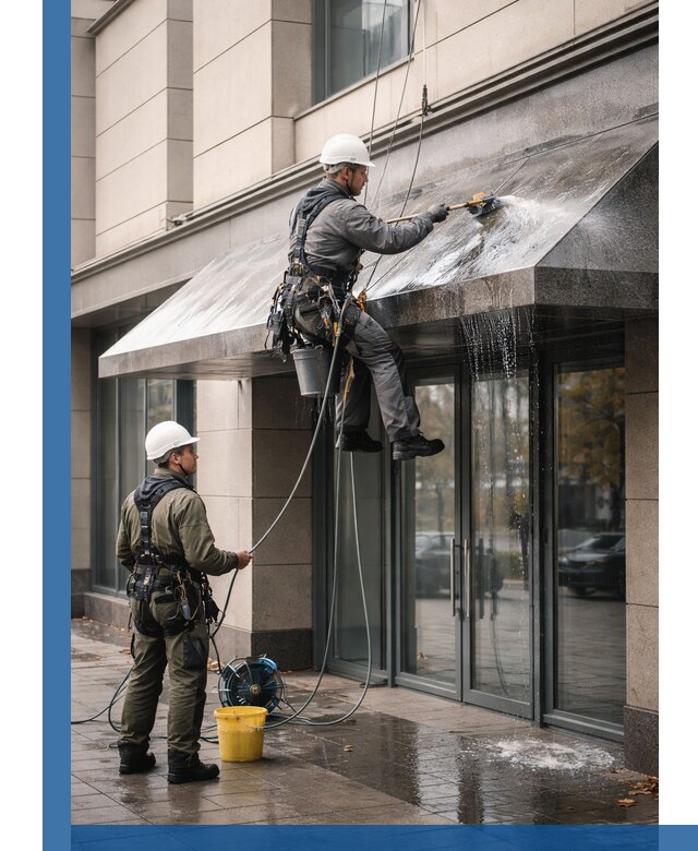 Профессиональная мойка козырьков и навесов в Гудермесе