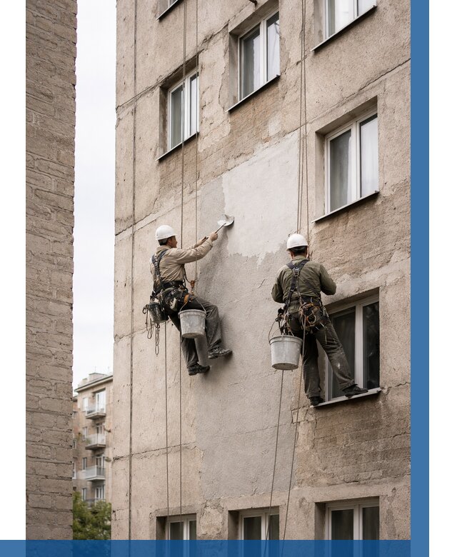 Косметический ремонт фасада в Гудермесе от 1127 р. | ВЫСОТНИК-Гдр