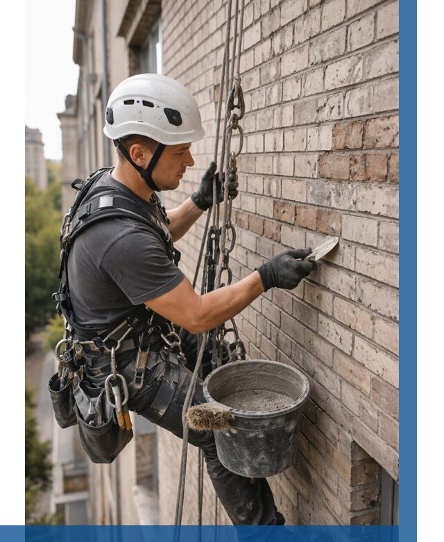 Ремонт кирпичной кладки фасада в Гудермесе от 1844 р. | ВЫСОТНИК-Гдр