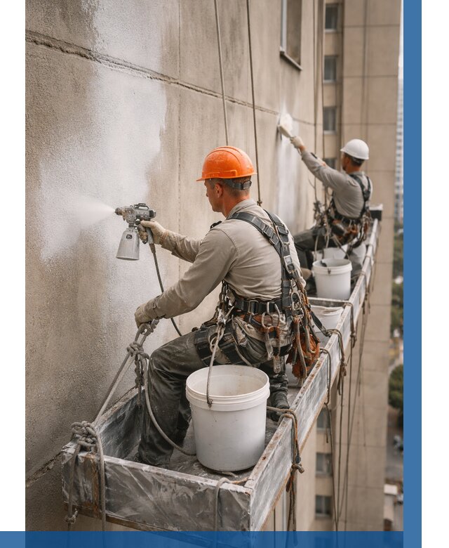 Грунтовка фасада на высоте в Гудермесе от 123 р. | ВЫСОТНИК-Гдр