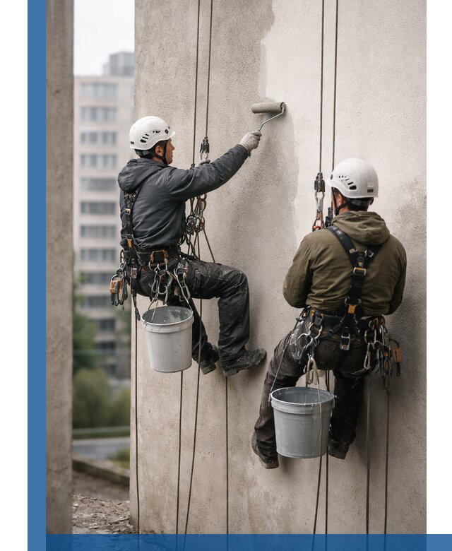 Покраска фасадов высотными альпинистами в Гудермесе с гарантией