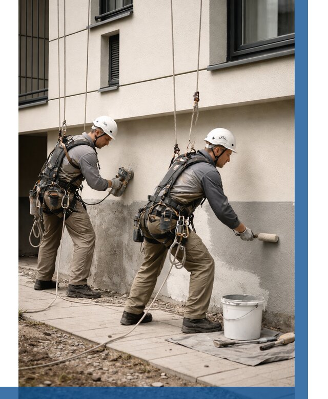 Окраска цоколя здания в Гудермесе от 461 р. под ключ | ВЫСОТНИК-Гдр