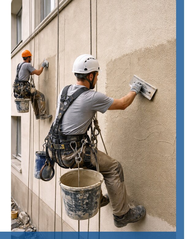 Декоративная штукатурка фасада в Гудермесе от 1230 р. | ВЫСОТНИК-Гдр