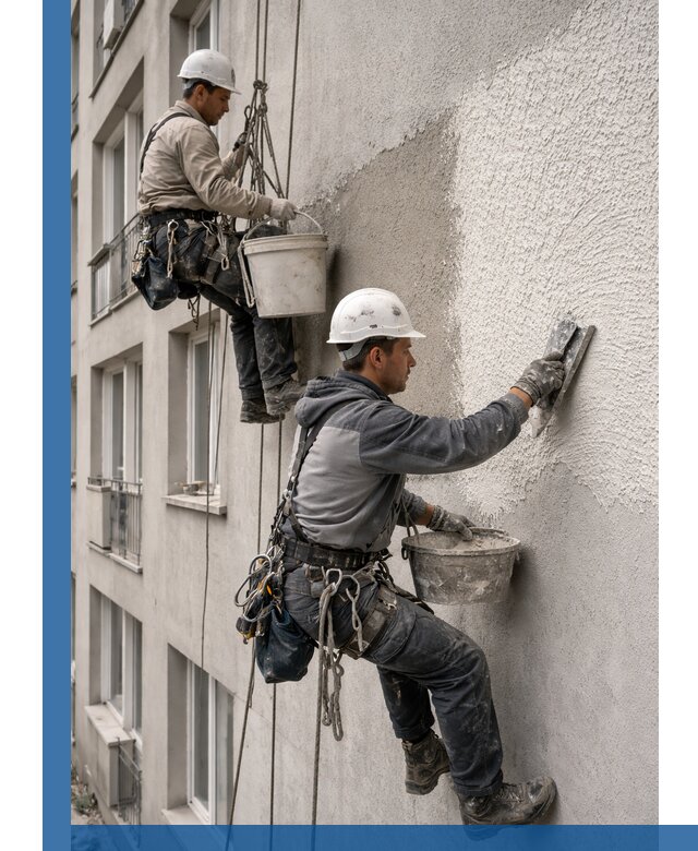 Нанесение декоративной штукатурки короед на фасад в Гудермесе