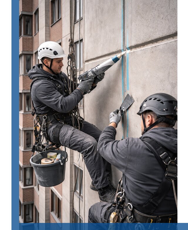 Вторичная герметизация швов фасада и кровли в Гудермесе