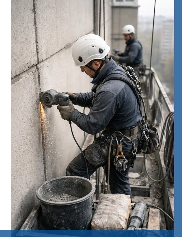 Штробление межпанельных швов в Гудермесе от 1230 р. | ВЫСОТНИК-Гдр