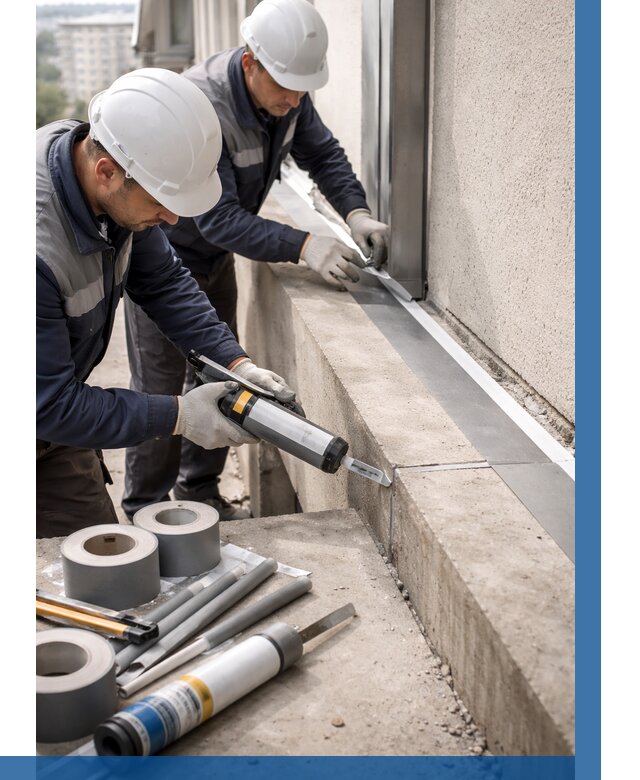 Герметизация примыкания балкона в Гудермесе от 4611 р. | ВЫСОТНИК-Гдр