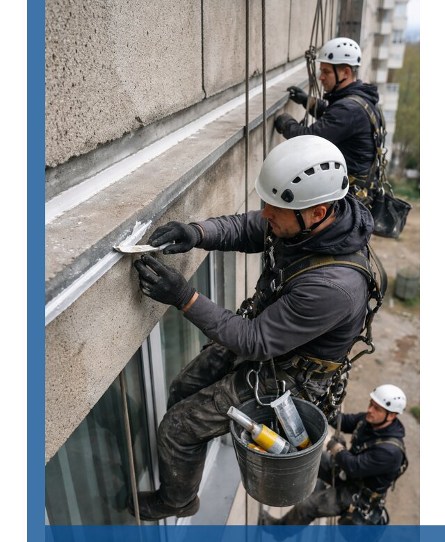 Герметизация примыкания балкона в Гудермесе под ключ с гарантией