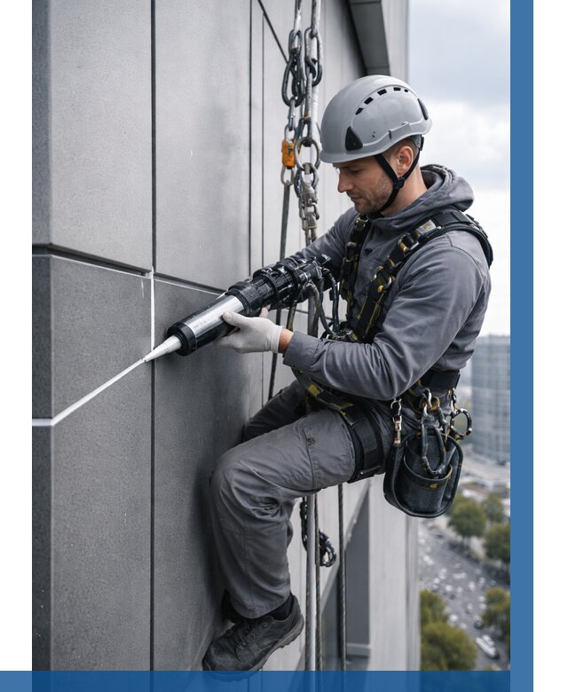 Герметизация стыков фасадных панелей в Гудермесе от 6661 р.| ВЫСОТНИК-Гдр