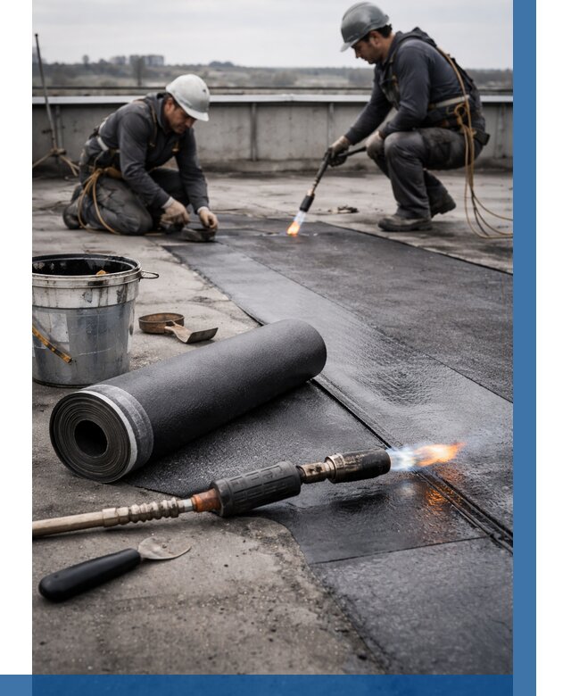 Ремонт рулонной кровли в Гудермесе от 666 р. | ВЫСОТНИК-Гдр