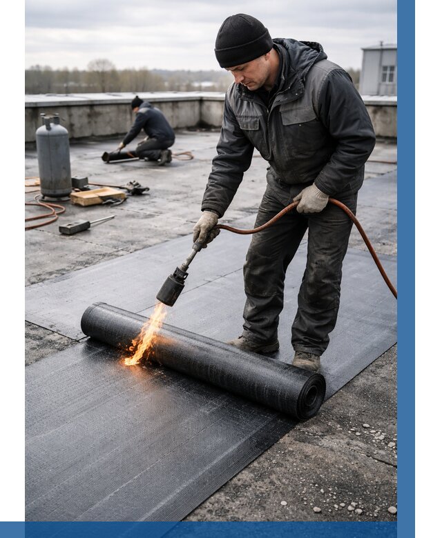 Ремонт наплавляемой кровли в Гудермесе от 717 р. | ВЫСОТНИК-Гдр