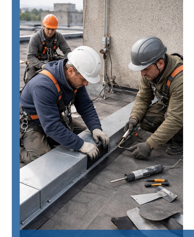 Ремонт кровельных примыканий в Гудермесе профессионально