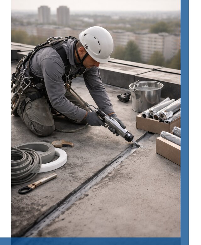 Герметизация швов кровли в Гудермесе от 461 р./м2 | ВЫСОТНИК-Гдр