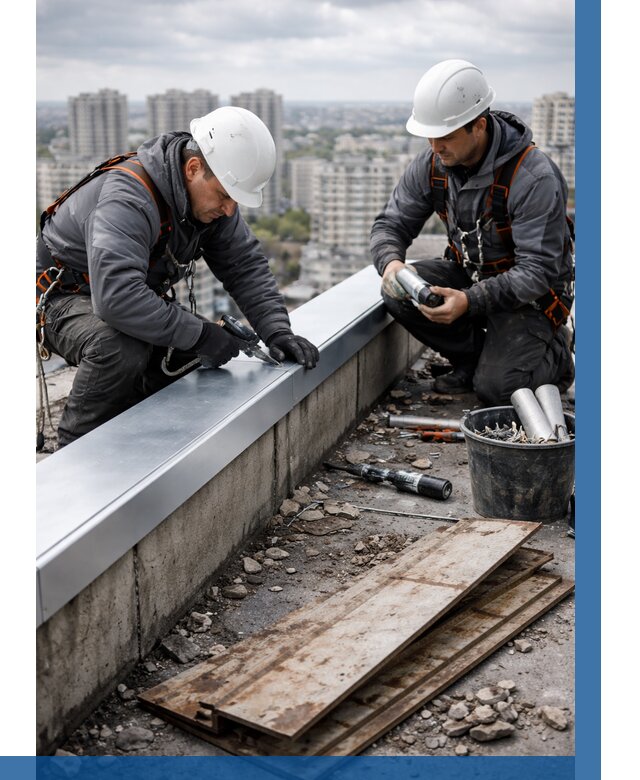 Замена парапетных крышек под ключ в Гудермесе от 1230 р. | ВЫСОТНИК-Гдр