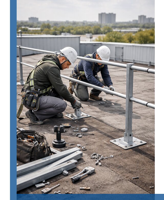 Монтаж кровельного ограждения в Гудермесе под ключ с гарантией