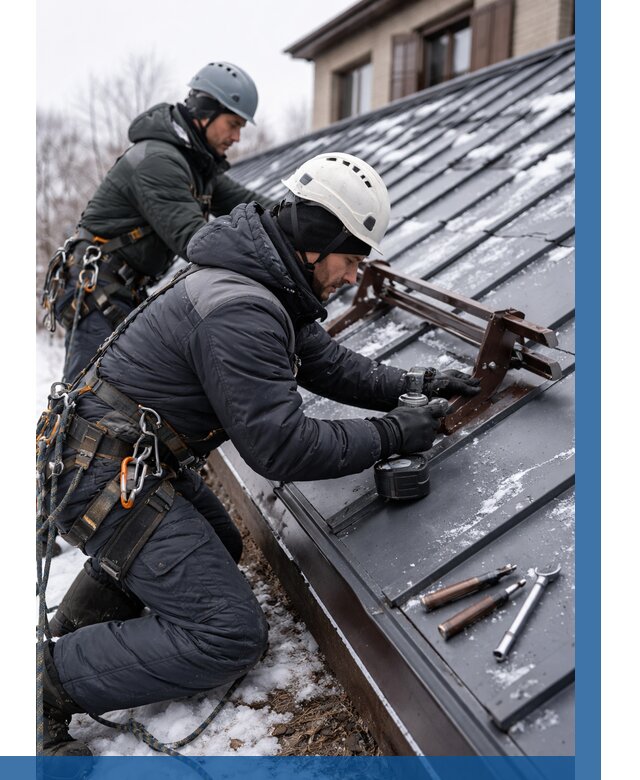 Монтаж снегозадержателей в Гудермесе от 461 р. | ВЫСОТНИК-Гдр