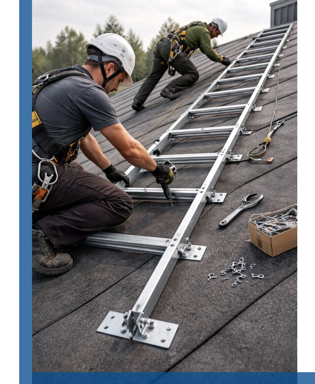 Профессиональный монтаж кровельной лестницы в Гудермесе под ключ