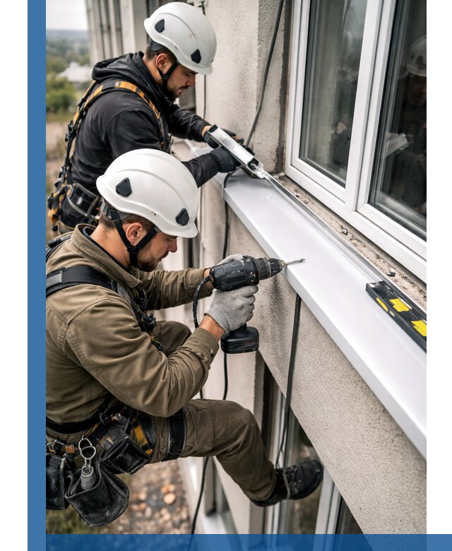 Профессиональный монтаж оконных отливов и отведения воды в Гудермесе