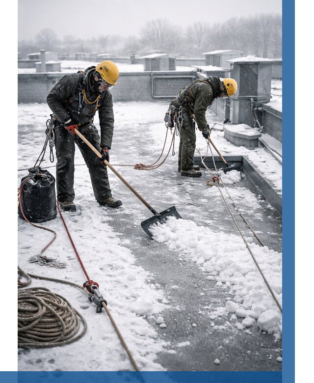 Очистка крыши от снега в Гудермесе от 7685 р. | ВЫСОТНИК-Гдр