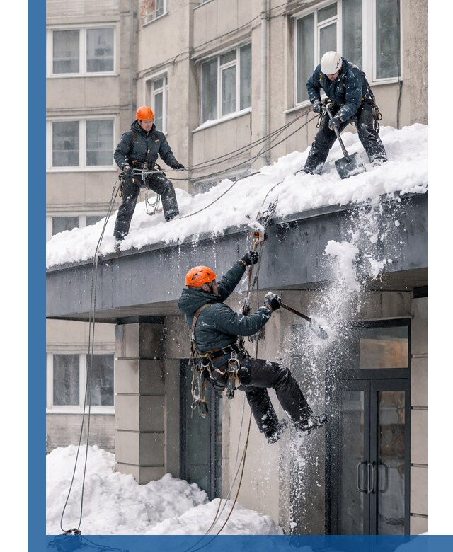 Безопасная очистка навесов от снега в Гудермесе круглогодично