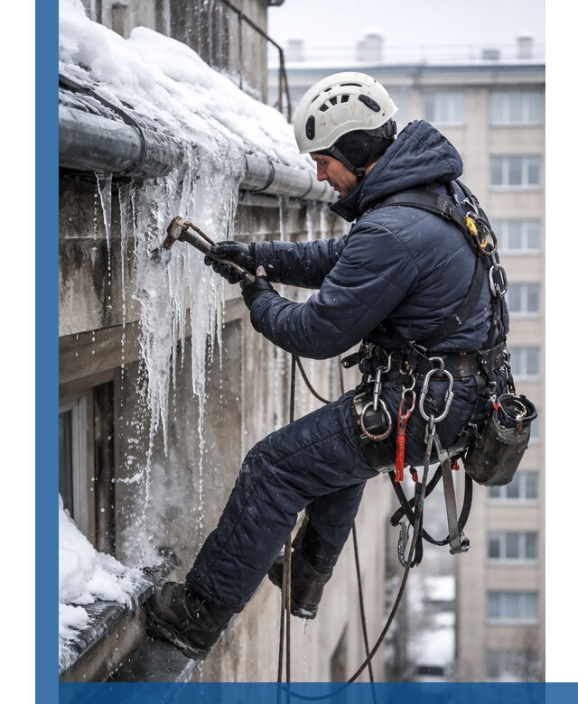 Удаление наледи и чистка водостоков в Гудермесе оперативно и безопасно