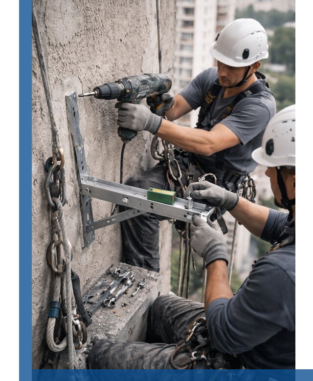 Установка кронштейнов кондиционера и крепежа в Гудермесе