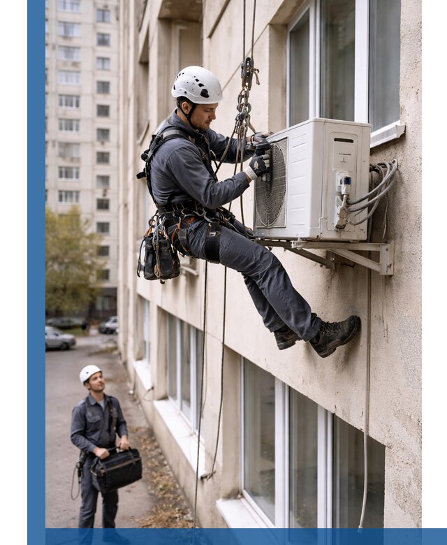 Демонтаж внешнего блока кондиционера в Гудермесе профессионально