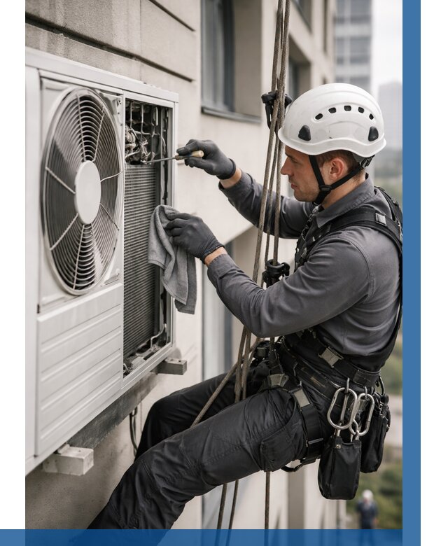 Обслуживание внешнего блока кондиционера в Гудермесе от 2767 р.ВЫСОТНИК-Гдр