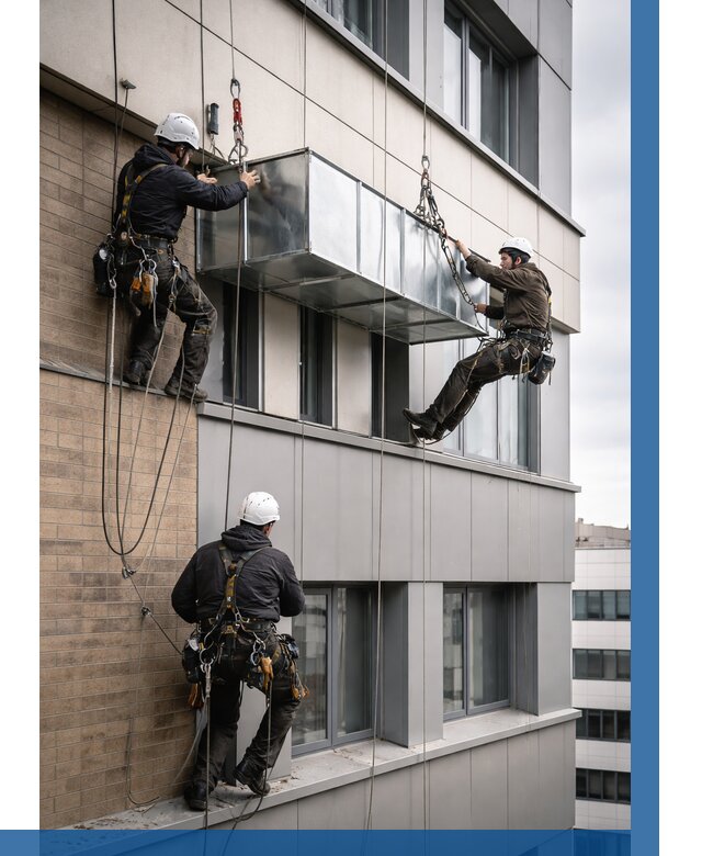 Монтаж воздуховодов на фасаде в Гудермесе от 1537 р. | ВЫСОТНИК-Гдр