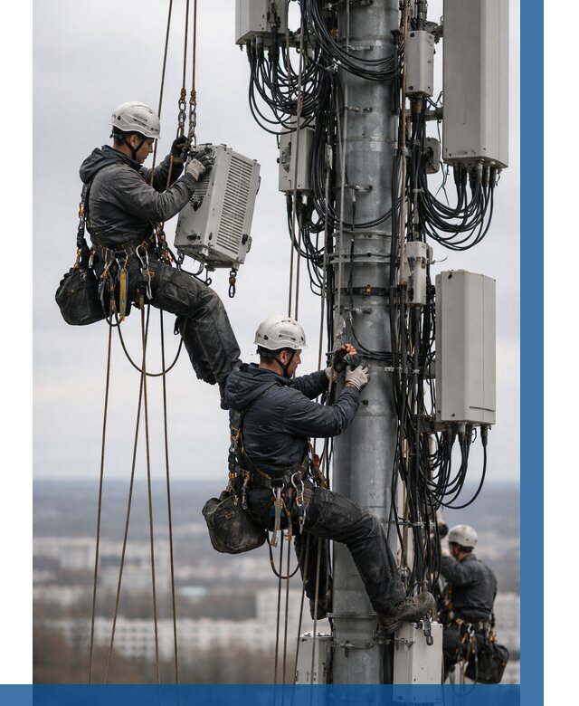 Монтаж оборудования связи на мачте в Гудермесе от 7685 р. | ВЫСОТНИК-Гдр