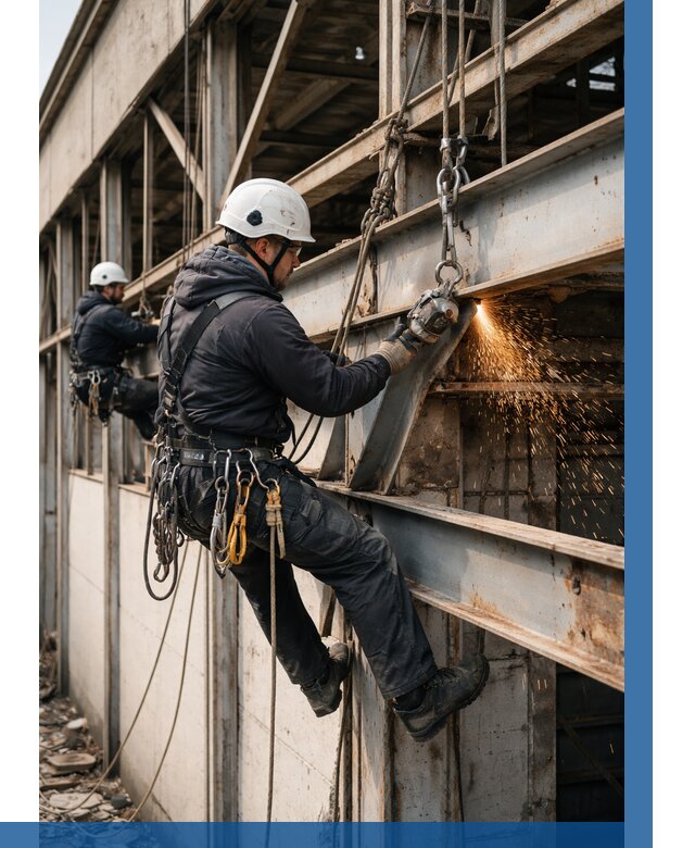 Демонтаж металлоконструкций на высоте в Гудермесе от 6661р. |ВЫСОТНИК-Гдр