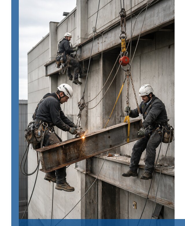 Демонтаж металлоконструкций на высоте в Гудермесе под ключ