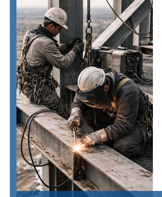 Высотные сварочные работы в Гудермесе для промышленных объектов