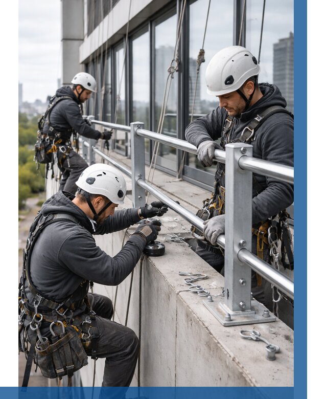 Монтаж ограждений на высоте в Гудермесе, от 1230 р. | ВЫСОТНИК-Гдр