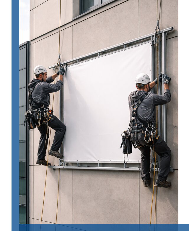 Монтаж наружной рекламной вывески в Гудермесе под ключ