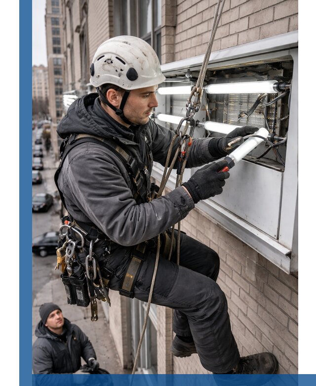 Профессиональная замена ламп в наружной вывеске в Гудермесе