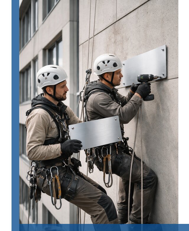 Монтаж табличек и указателей в Гудермесе для зданий и сооружений