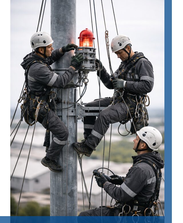 Монтаж заградительных огней в Гудермесе от 8710 р. | ВЫСОТНИК-Гдр