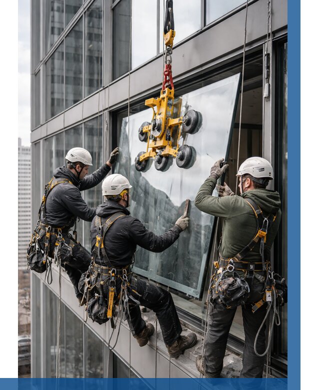 Фасадное остекление зданий под ключ в Гудермесе от 10247 р. | ВЫСОТНИК-Гдр