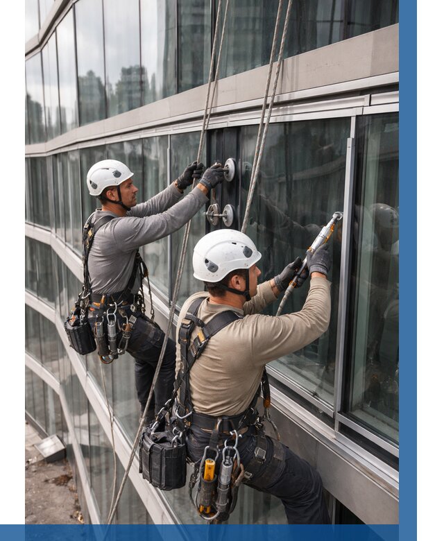 Радиусное остекление фасада в Гудермесе от 12296 р. | ВЫСОТНИК-Гдр