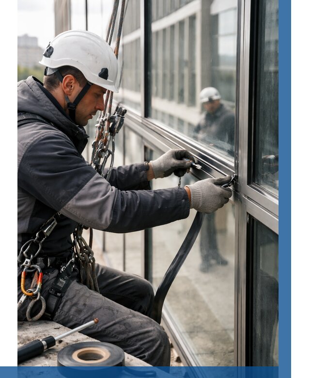 Ремонт витражных конструкций в Гудермесе от 3586 р. | ВЫСОТНИК-Гдр