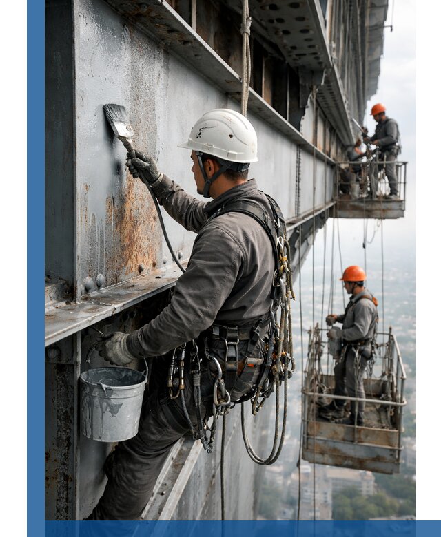 Покраска металлоконструкций на высоте в Гудермесе профессионально