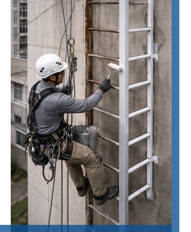 Покраска пожарных лестниц в Гудермесе от 4611 р. | ВЫСОТНИК-Гдр
