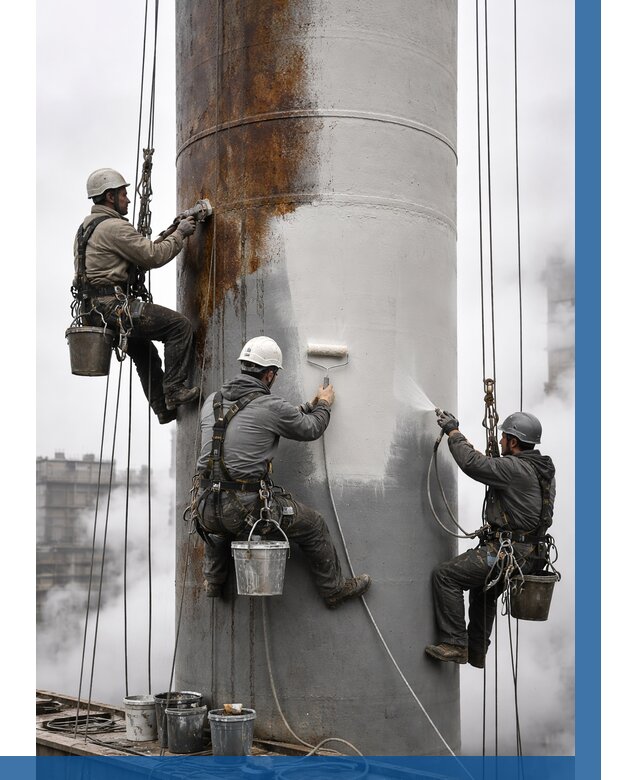 Покраска дымовых труб в Гудермесе от 8710 р. | ВЫСОТНИК-Гдр